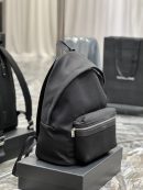 [REP 1:1] Saint Laurent City Backpack In Canvas Unisex For Women 15in/38cm Black YSL