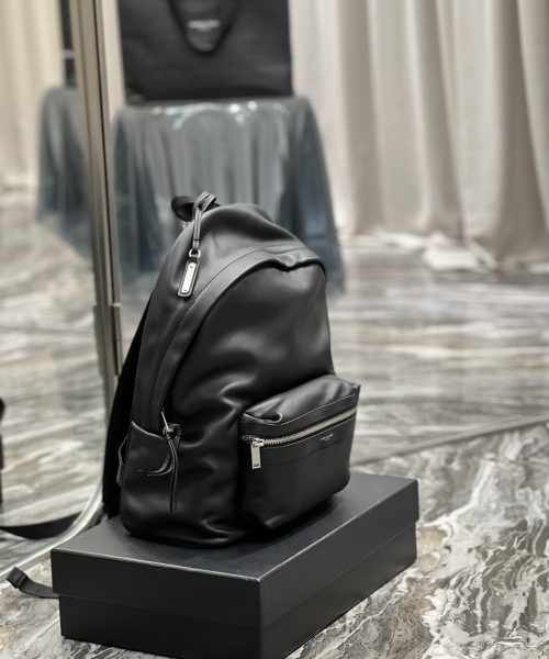 [REP 1:1] Saint Laurent City Backpack In Unisex For Women 13.8in/35cm Black YSL