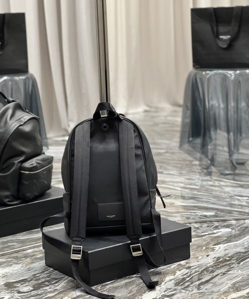 [REP 1:1] Saint Laurent City Backpack In Unisex For Women 13.8in/35cm Black YSL