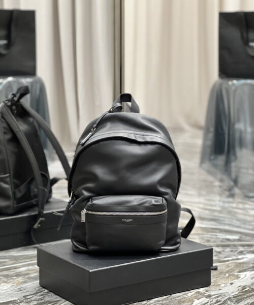 [REP 1:1] Saint Laurent City Backpack In Unisex For Women 13.8in/35cm Black YSL