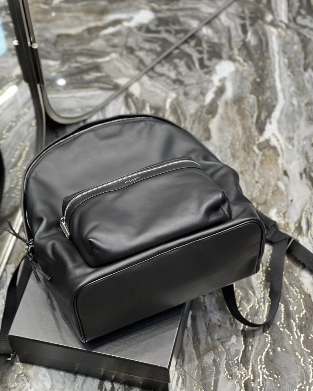 [REP 1:1] Saint Laurent City Backpack Unisex For Women 15in/38cm Black YSL