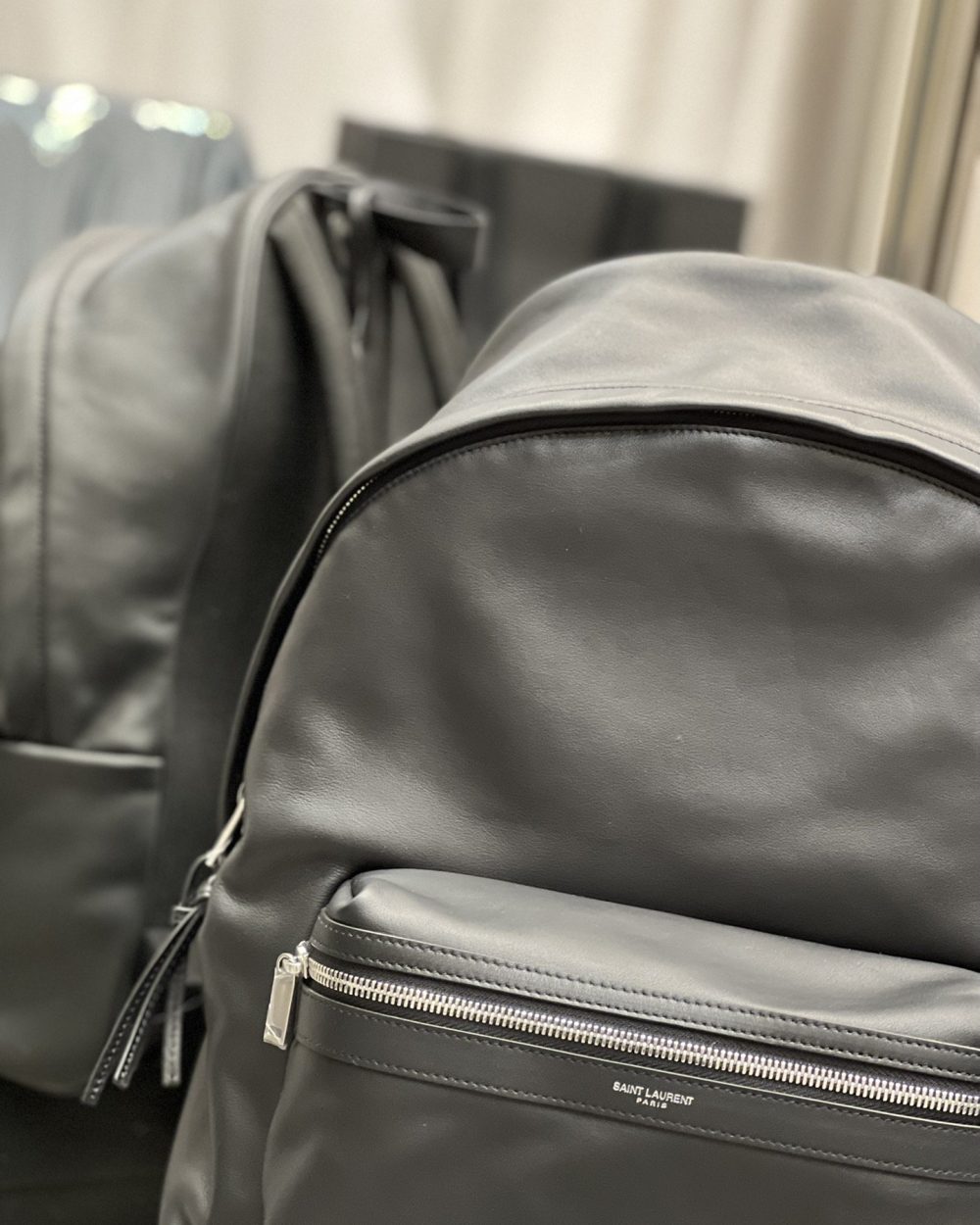 [REP 1:1] Saint Laurent City Backpack Unisex For Women 15in/38cm Black YSL