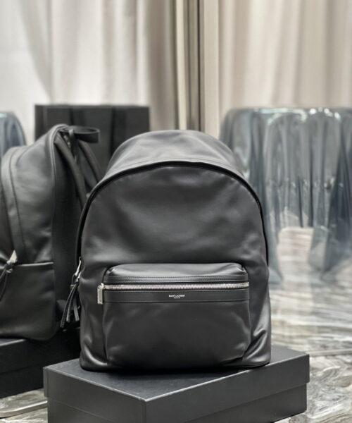 [REP 1:1] Saint Laurent City Backpack Unisex For Women 15in/38cm Black YSL