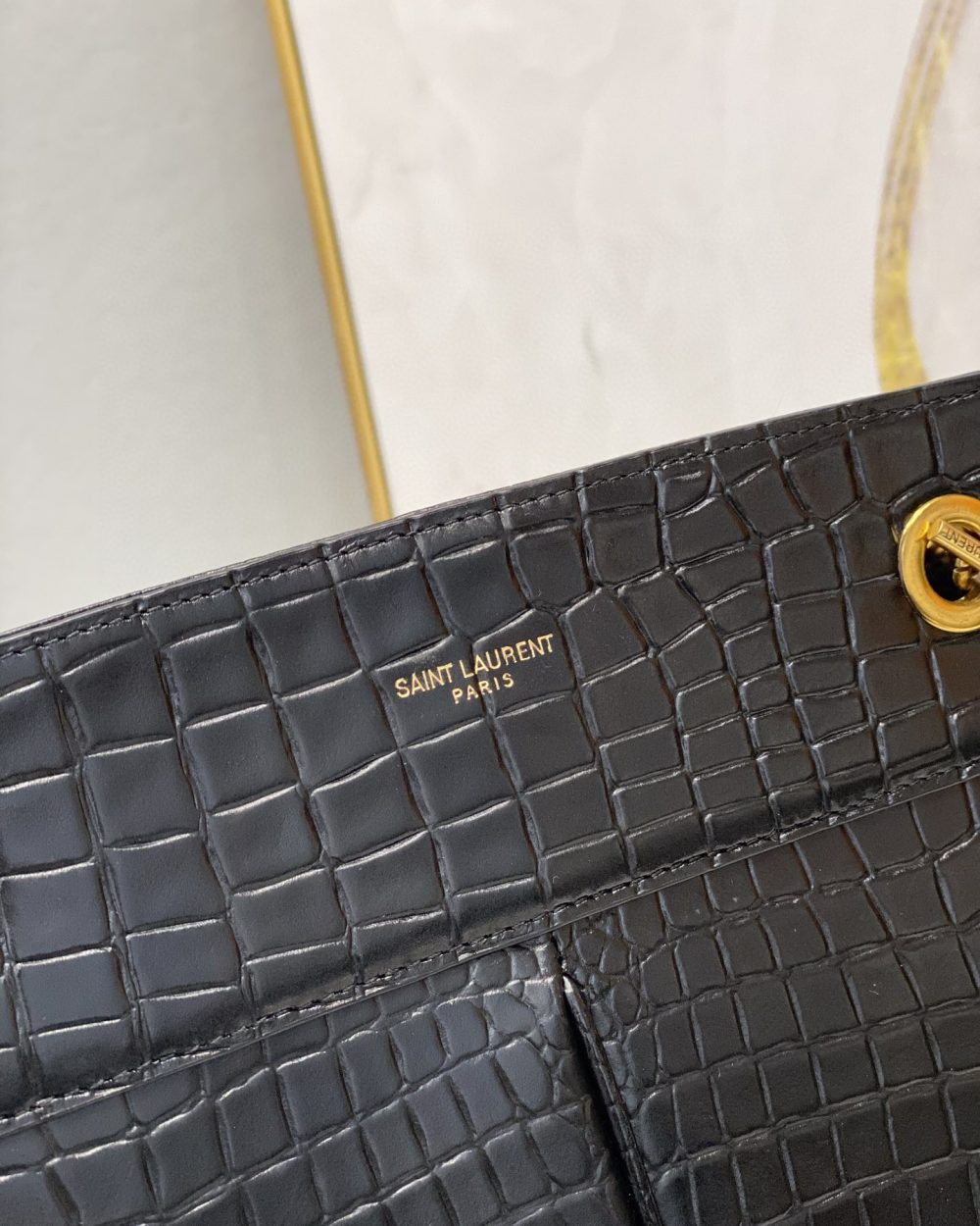 [REP 1:1] Saint Laurent Claude-Effect Tote Bag Black For Women 11in/28cm YSL 64028116J0W