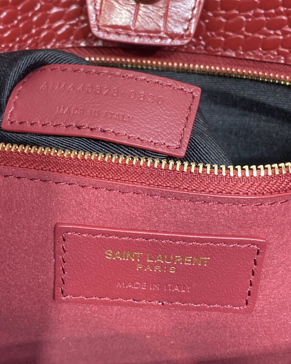 [REP 1:1] Saint Laurent Claude-Effect Tote Bag Red For Women 11in/28cm YSL 64028116J0W