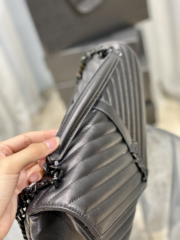 [REP 1:1] Saint Laurent College Large Chain Bag Black With Metal Toned Hardware For Women 12.6in/32cm YSL 600278BRM081000