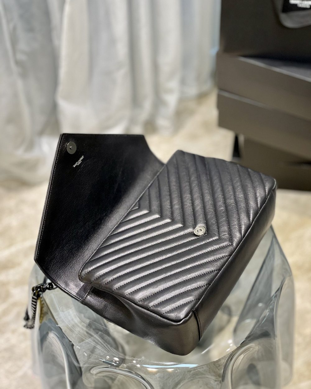 [REP 1:1] Saint Laurent College Large Chain Bag Black With Metal Toned Hardware For Women 12.6in/32cm YSL 600278BRM081000