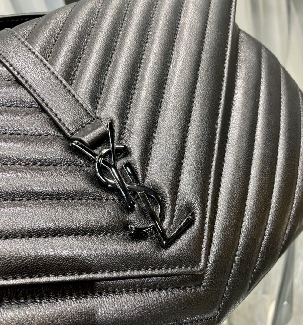 [REP 1:1] Saint Laurent College Large Chain Bag Black With Metal Toned Hardware For Women 12.6in/32cm YSL 600278BRM081000