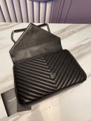[REP 1:1] Saint Laurent College Large Chain Bag Black With Silver Toned Hardware For Women 12.6in/32cm YSL 600278BRM041000