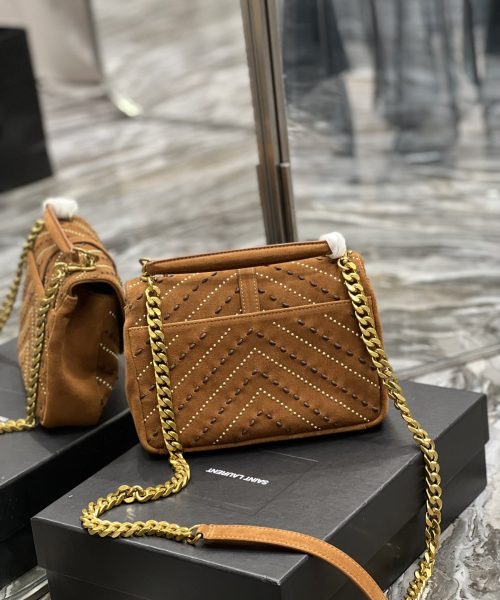 [REP 1:1] Saint Laurent College Medium Shoulder Bag Brown For Women, Women's Bags 9.4in/24cm YSL