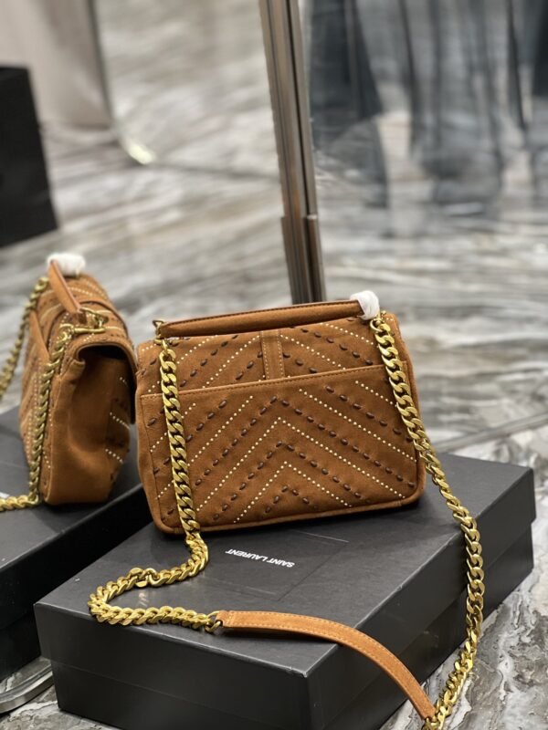 [REP 1:1] Saint Laurent College Medium Shoulder Bag Brown For Women, Women's Bags 9.4in/24cm YSL