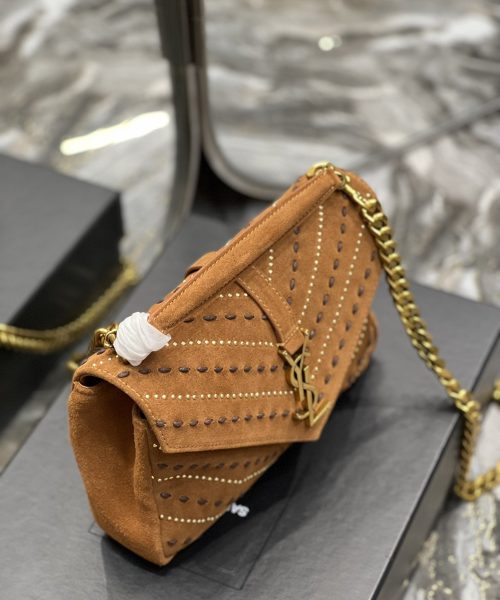 [REP 1:1] Saint Laurent College Medium Shoulder Bag Brown For Women, Women's Bags 9.4in/24cm YSL
