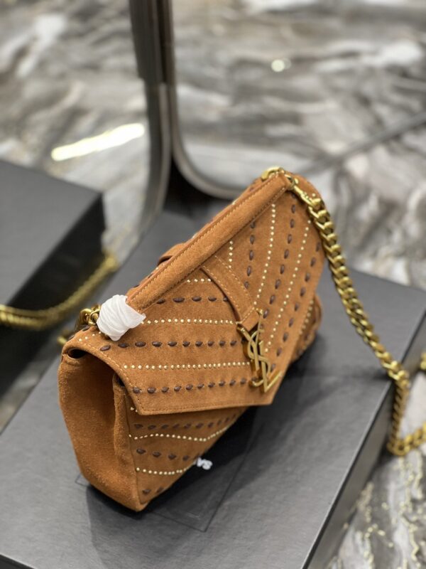 [REP 1:1] Saint Laurent College Medium Shoulder Bag Brown For Women, Women's Bags 9.4in/24cm YSL