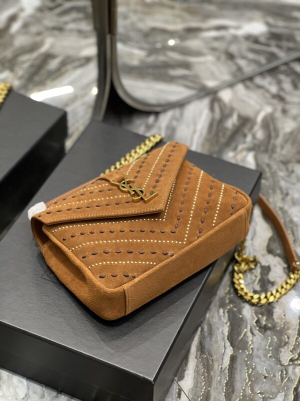 [REP 1:1] Saint Laurent College Medium Shoulder Bag Brown For Women, Women's Bags 9.4in/24cm YSL