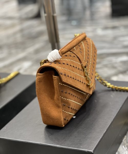[REP 1:1] Saint Laurent College Medium Shoulder Bag Brown For Women, Women's Bags 9.4in/24cm YSL