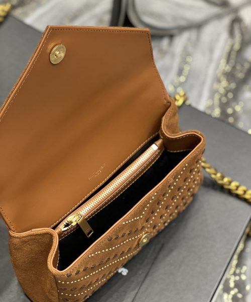 [REP 1:1] Saint Laurent College Medium Shoulder Bag Brown For Women, Women's Bags 9.4in/24cm YSL