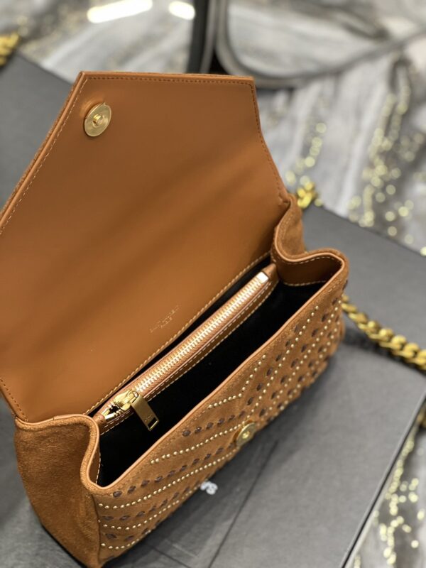 [REP 1:1] Saint Laurent College Medium Shoulder Bag Brown For Women, Women's Bags 9.4in/24cm YSL