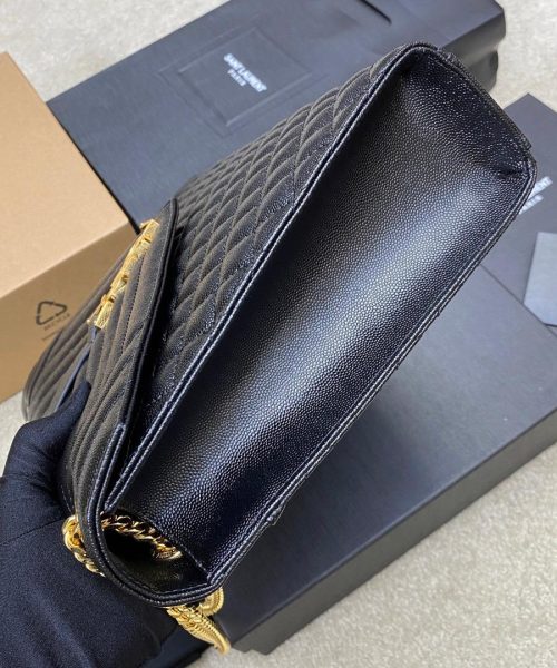 [REP 1:1] Saint Laurent Envelope Large Bag In Mix Matelasse Grain De Poudre Embossed 12.2in/31cm YSL 600166BOW911000