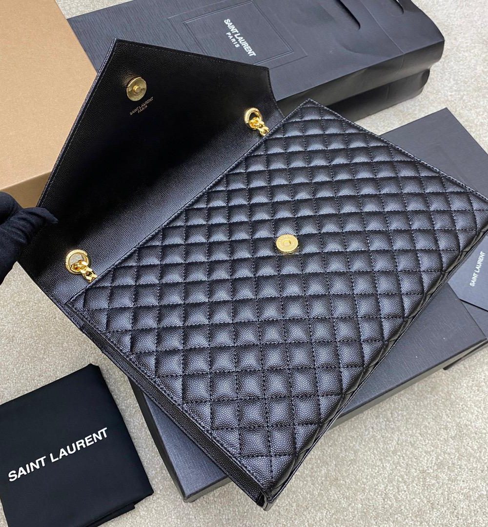 [REP 1:1] Saint Laurent Envelope Large Bag In Mix Matelasse Grain De Poudre Embossed 12.2in/31cm YSL 600166BOW911000
