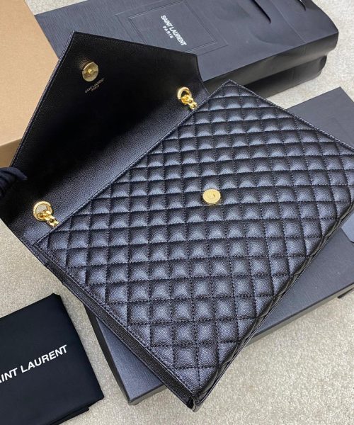[REP 1:1] Saint Laurent Envelope Large Bag In Mix Matelasse Grain De Poudre Embossed 12.2in/31cm YSL 600166BOW911000