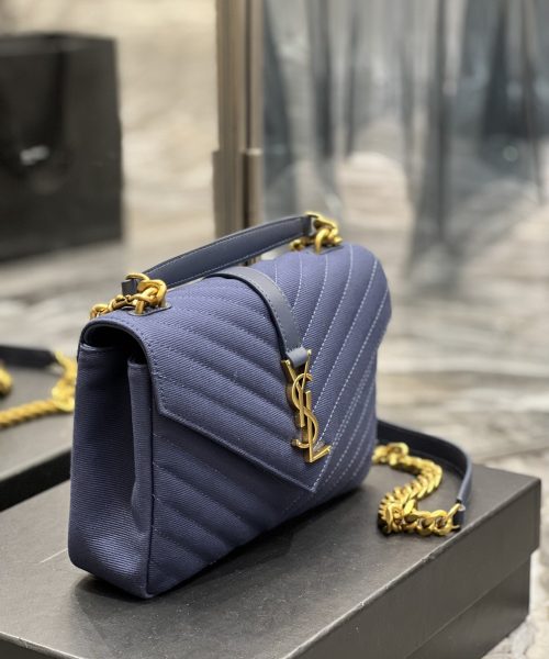 [REP 1:1] Saint Laurent Envelope Medium Bag Marine In Mix Matelassé Grain De Poudre Embossed Material For Women 9.4in/24cm YSL 600185BOW914147