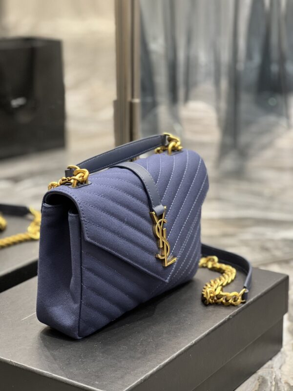 [REP 1:1] Saint Laurent Envelope Medium Bag Marine In Mix Matelassé Grain De Poudre Embossed Material For Women 9.4in/24cm YSL 600185BOW914147