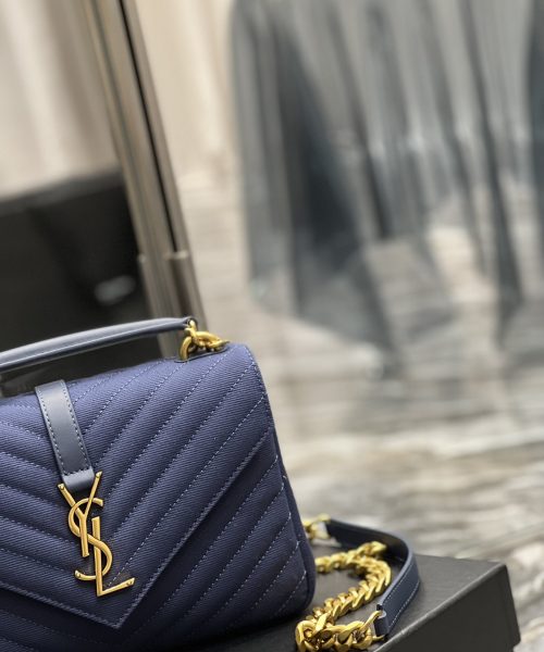 [REP 1:1] Saint Laurent Envelope Medium Bag Marine In Mix Matelassé Grain De Poudre Embossed Material For Women 9.4in/24cm YSL 600185BOW914147