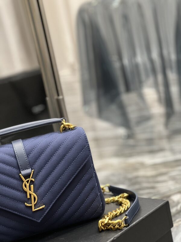 [REP 1:1] Saint Laurent Envelope Medium Bag Marine In Mix Matelassé Grain De Poudre Embossed Material For Women 9.4in/24cm YSL 600185BOW914147