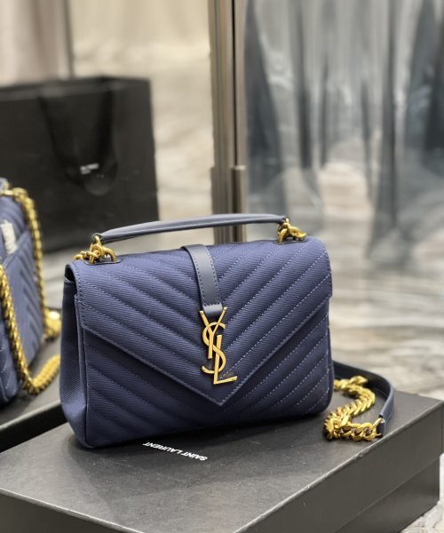 [REP 1:1] Saint Laurent Envelope Medium Bag Marine In Mix Matelassé Grain De Poudre Embossed Material For Women 9.4in/24cm YSL 600185BOW914147