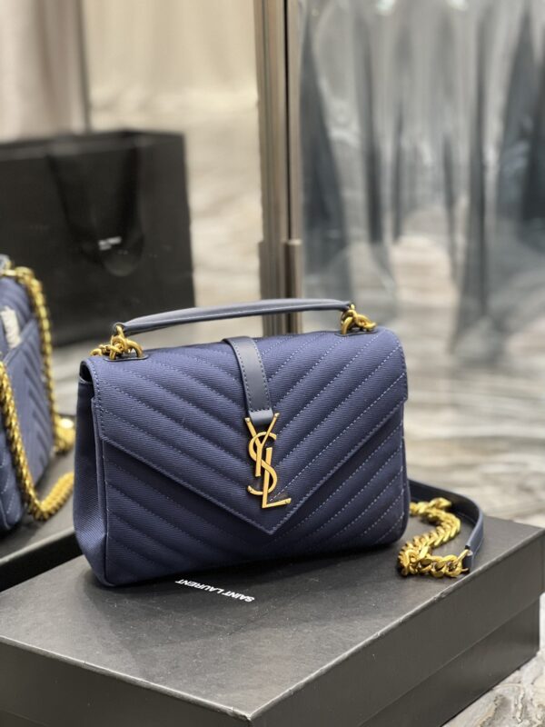 [REP 1:1] Saint Laurent Envelope Medium Bag Marine In Mix Matelassé Grain De Poudre Embossed Material For Women 9.4in/24cm YSL 600185BOW914147