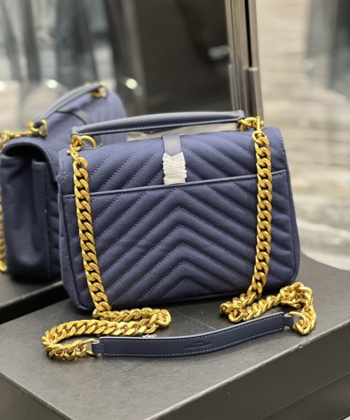 [REP 1:1] Saint Laurent Envelope Medium Bag Marine In Mix Matelassé Grain De Poudre Embossed Material For Women 9.4in/24cm YSL 600185BOW914147