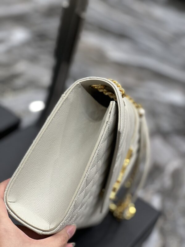 [REP 1:1] Saint Laurent Envelope Medium Chain Bag White For Women, Women's Bags 9.4in/24cm YSL