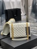 [REP 1:1] Saint Laurent Envelope Medium Chain Bag White For Women, Women's Bags 9.4in/24cm YSL