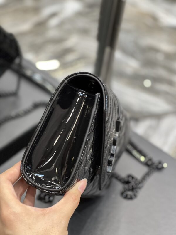 [REP 1:1] Saint Laurent Envelope Small Bag Black In Mix Matelassé Grain De Poudre Embossed Material For Women 8.2in/21cm YSL