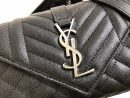 [REP 1:1] Saint Laurent Envelope Small Bag In Mix Matelassé Grain De Poudre Black For Women 8.2in/21cm YSL 600195BOW921000