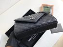 [REP 1:1] Saint Laurent Envelope Small Bag In Mix Matelassé Grain De Poudre Black For Women 8.2in/21cm YSL 600195BOW921000