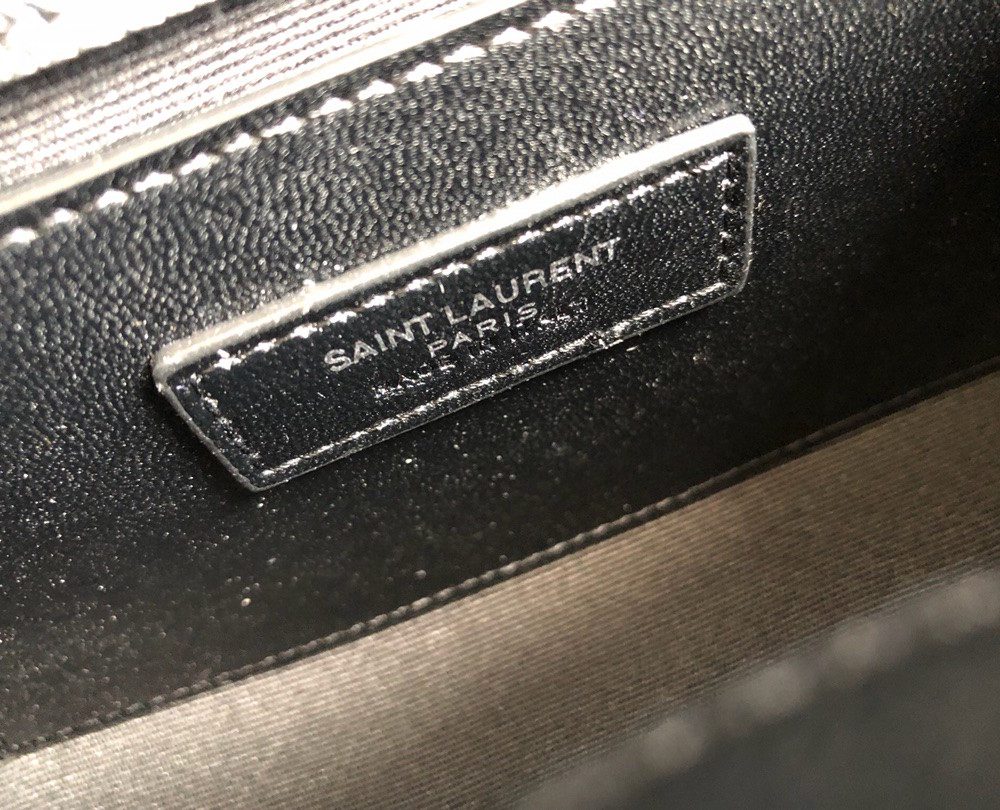 [REP 1:1] Saint Laurent Envelope Small Bag In Mix Matelassé Grain De Poudre Black For Women 8.2in/21cm YSL 600195BOW981000