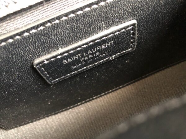 [REP 1:1] Saint Laurent Envelope Small Bag In Mix Matelassé Grain De Poudre Black For Women 8.2in/21cm YSL 600195BOW981000