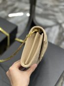 [REP 1:1] Saint Laurent Envelope Small Chain Bag Beige For Women, Women's Bags 8.6in/22cm YSL