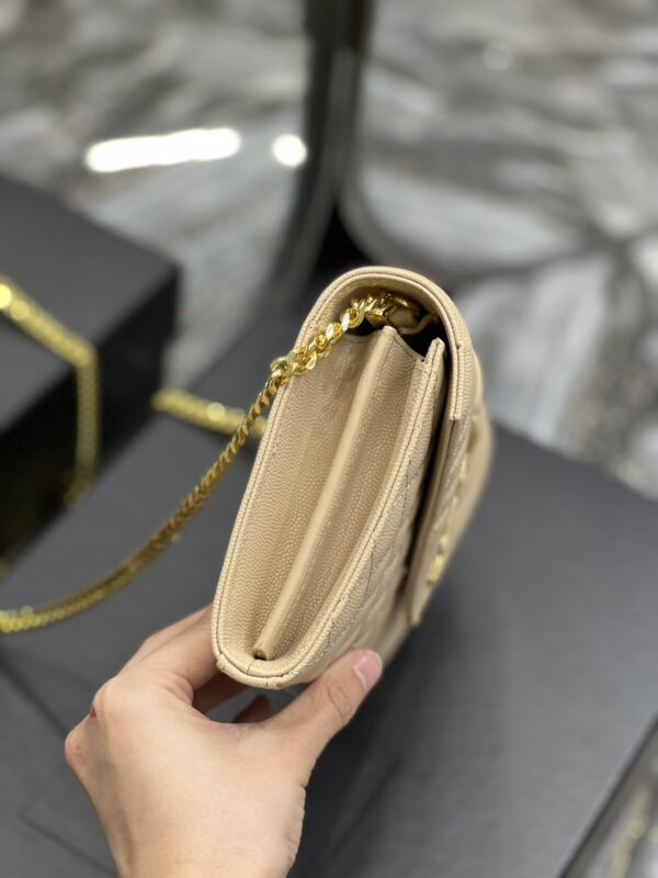 [REP 1:1] Saint Laurent Envelope Small Chain Bag Beige For Women, Women's Bags 8.6in/22cm YSL