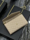[REP 1:1] Saint Laurent Envelope Small Chain Bag Beige For Women, Women's Bags 8.6in/22cm YSL