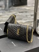[REP 1:1] Saint Laurent Envelope Small Chain Bag Black For Women, Women's Bags 8.6in/22cm YSL