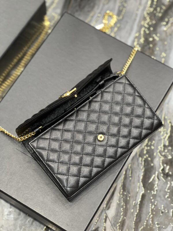 [REP 1:1] Saint Laurent Envelope Small Chain Bag Black For Women, Women's Bags 8.6in/22cm YSL