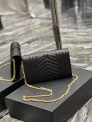 [REP 1:1] Saint Laurent Envelope Small Chain Bag Black For Women, Women's Bags 8.6in/22cm YSL