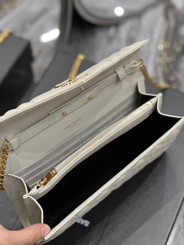 [REP 1:1] Saint Laurent Envelope Small Chain Bag White For Women, Women's Bags 8.6in/22cm YSL