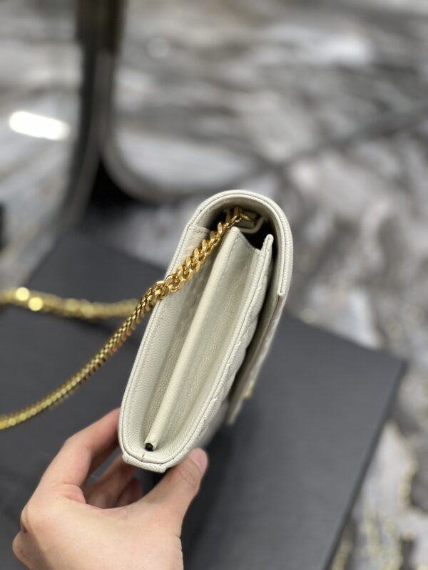 [REP 1:1] Saint Laurent Envelope Small Chain Bag White For Women, Women's Bags 8.6in/22cm YSL
