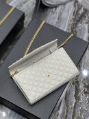 [REP 1:1] Saint Laurent Envelope Small Chain Bag White For Women, Women's Bags 8.6in/22cm YSL