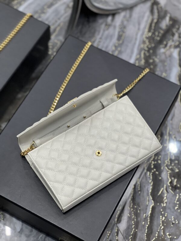 [REP 1:1] Saint Laurent Envelope Small Chain Bag White For Women, Women's Bags 8.6in/22cm YSL