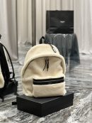 [REP 1:1] Saint Laurent Fleece Backpack Beige For Women, Women's Bags 16.1in/41cm YSL
