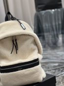 [REP 1:1] Saint Laurent Fleece Backpack Beige For Women, Women's Bags 16.1in/41cm YSL
